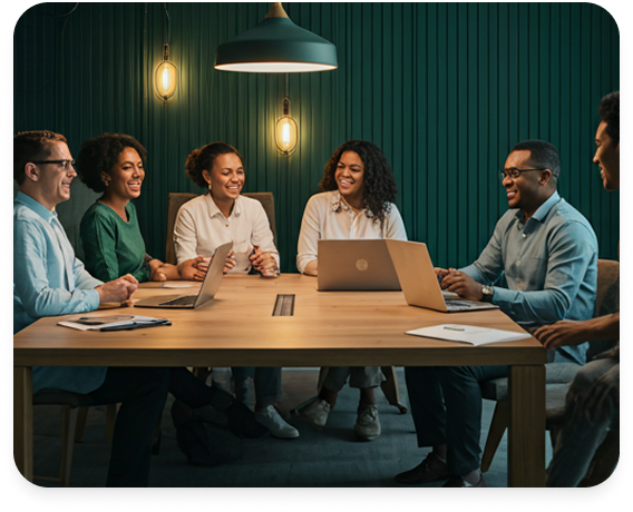 People & Business Outsourcing Corporate Meeting Scene